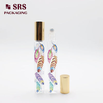 Flacon à bille en verre transparent cosmétique 10 ml pour huile parfumée