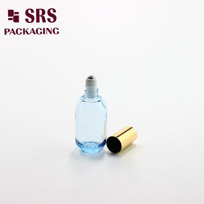 Bouteille à rouleaux en plastique rond vide et rechargeable de 18 ml pour huiles essentielles et parfums